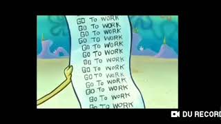 Spongebob reads go to work list for an hour