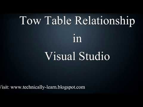 How to Create Two Table Relationship in Visual Studio