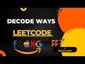 Decode Ways | Leetcode Solution |
