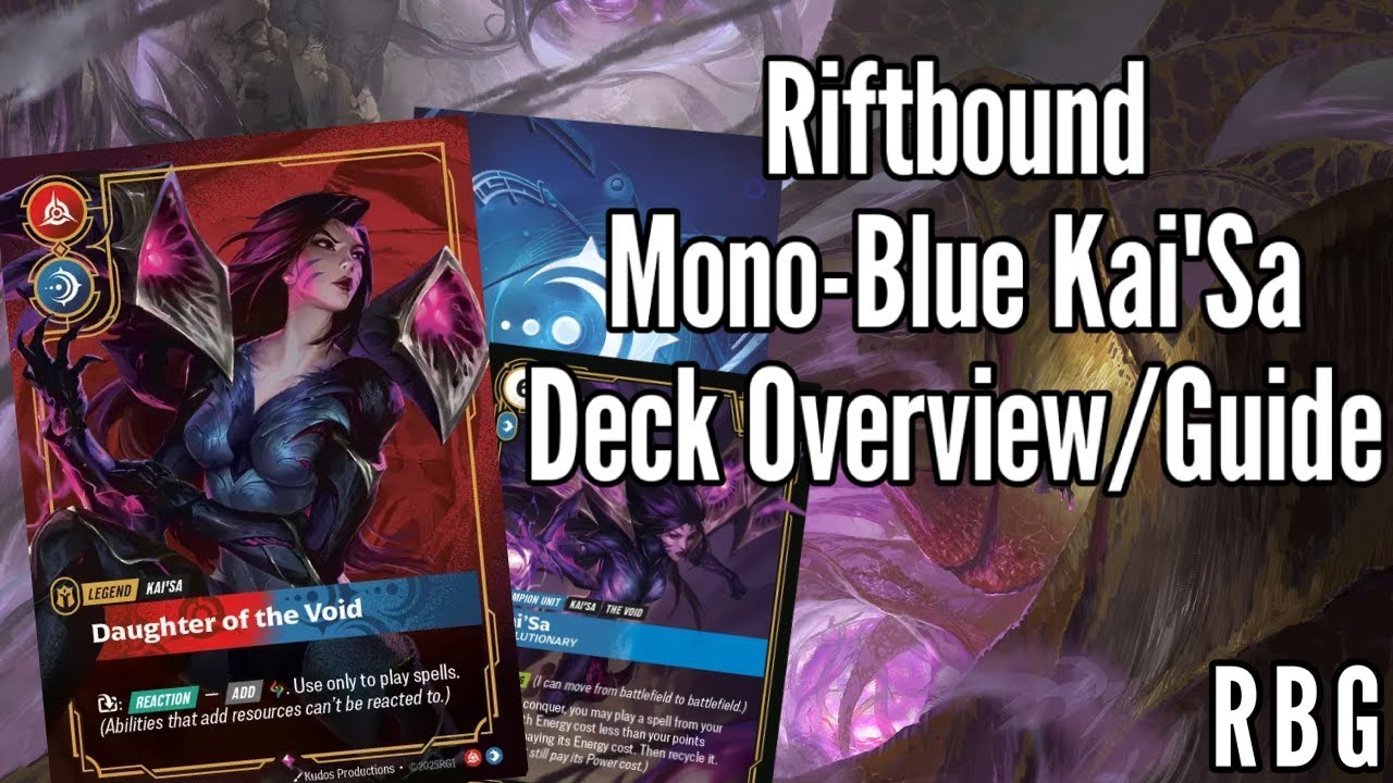 Riftbound TCG: Mono-Blue Kai'Sa Overview/Strategy Guide - YouTube