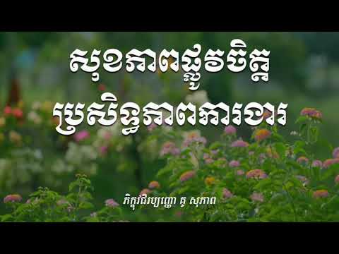 សុខភាពផ្លូវចិត្ត ប្រសិទ្ធភាពការងារ
