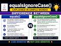 equalsIgnoreCase() Method in Java | Difference Between equals() and equalsIgnoreCase()