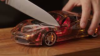 Sliced a Glass Ferrari F80 in Half — Watch the Engine Split 🏎️💥