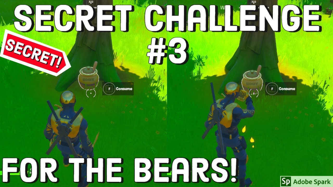 For The Bears! - All Honey Jar Locations! - #3 First Hidden/Secret Challenge Fortnite