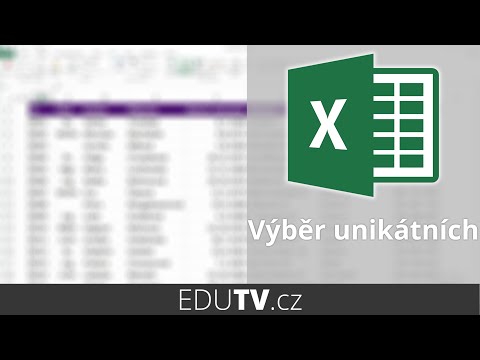Výběr unikátních hodnot v Excelu