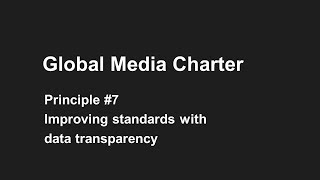 Famous Principle #7: Improving standards with data transparency Wealth