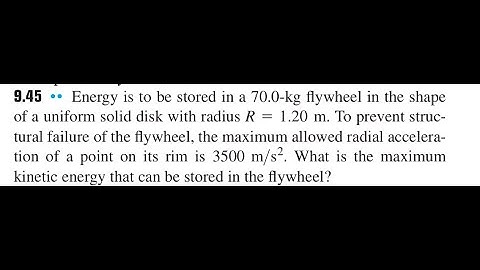 Energy is to be stored in a 70.0 -kg flywheel in the shape of a uniform solid disk with radius To p