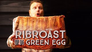 RIBROAST met gerookte beenmerg boter op de Big Green Egg!