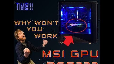 MSI GPU Stuck on Default Colors | Troubleshooting Time | The Stefan Talk Show