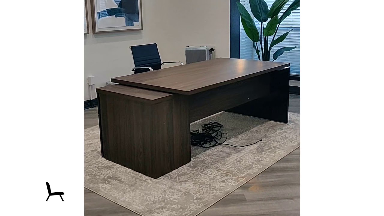 Mito Executive Desk w/Pedestal by MDD Office Furniture YouTube