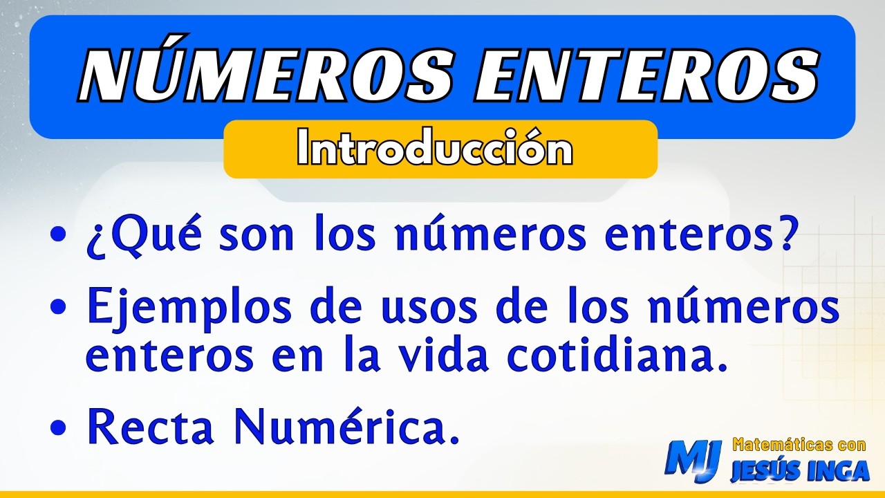 Números Enteros , usos y representación en la recta numérica