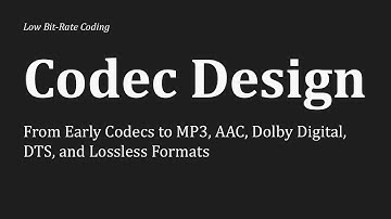 Codec Design Explained: From Early Codecs to MP3, AAC, Dolby Digital, DTS, and Lossless Formats