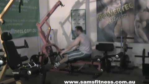 Low Pulley Back Exercises on the Powertec Leverage Gym at www.samsfitness.com.au