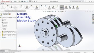 Parallel Indexing CAM Mechanism Design Assembly Motion Study in Solidworks