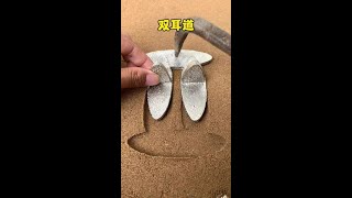 Double Rabbit Ear Dao Wax Casting! #Clay Art #Sand Art Creation #DIY #Repair #Craftsmanship