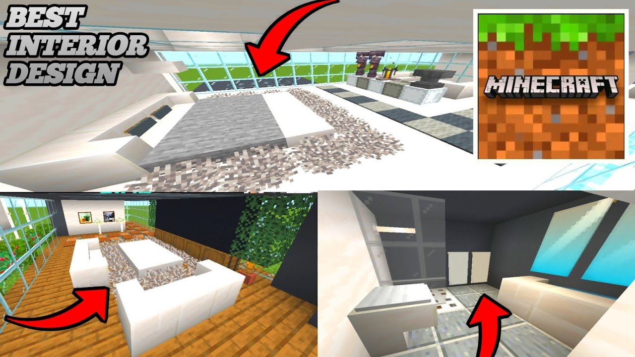 Minecraft PE: How To Make Best Interior Design | Easy Best Interior ...