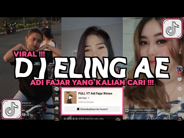 DJ ELING AE ADI FAJAR RIMEX || AKU SADAR DIRI AKU SADAR POSISI AKU SENG SEPELE VIRAL TIKTOK 2024 class=