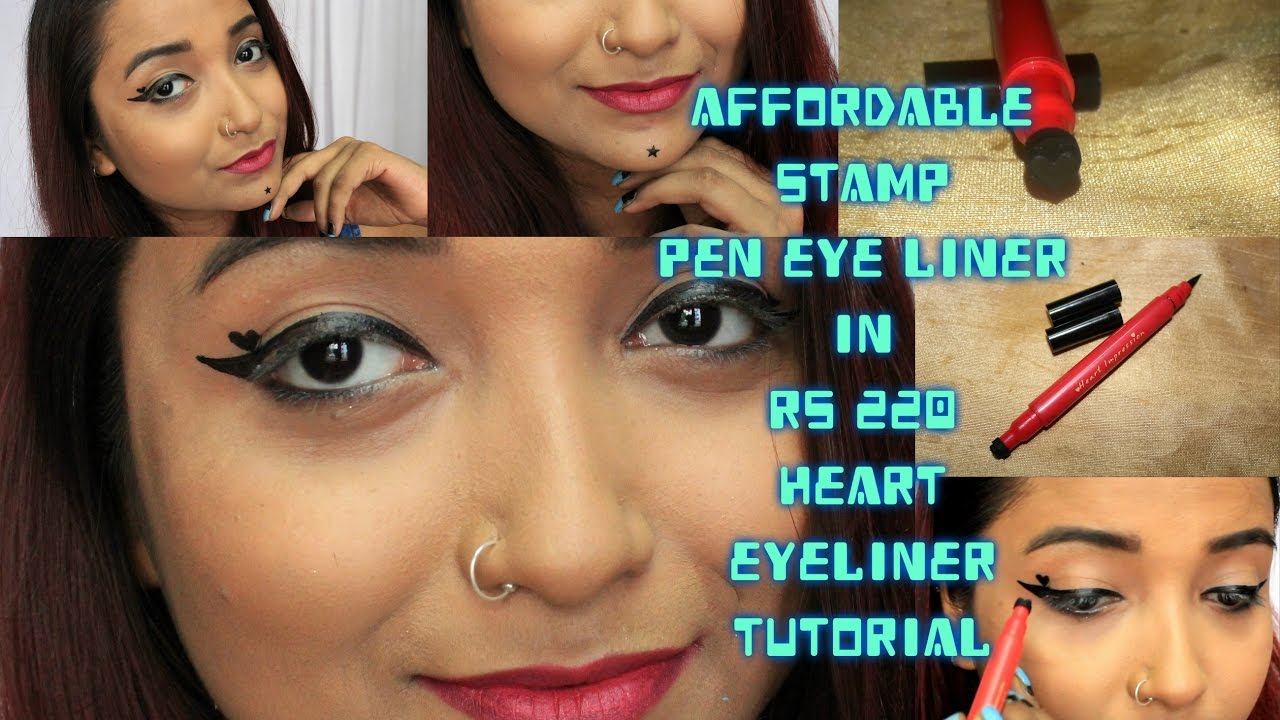 Best Affordable Pen Eyeliner in Rs 220 with Heart/Star Stamp Review