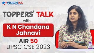 Hyderabad Toppers' Talk | Ms K N Chandana Jahnavi | AIR 50, UPSC CSE 2023