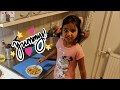 Kavinaya is preparing yummy scrambled egg  kavinayas kitchen  kids playing