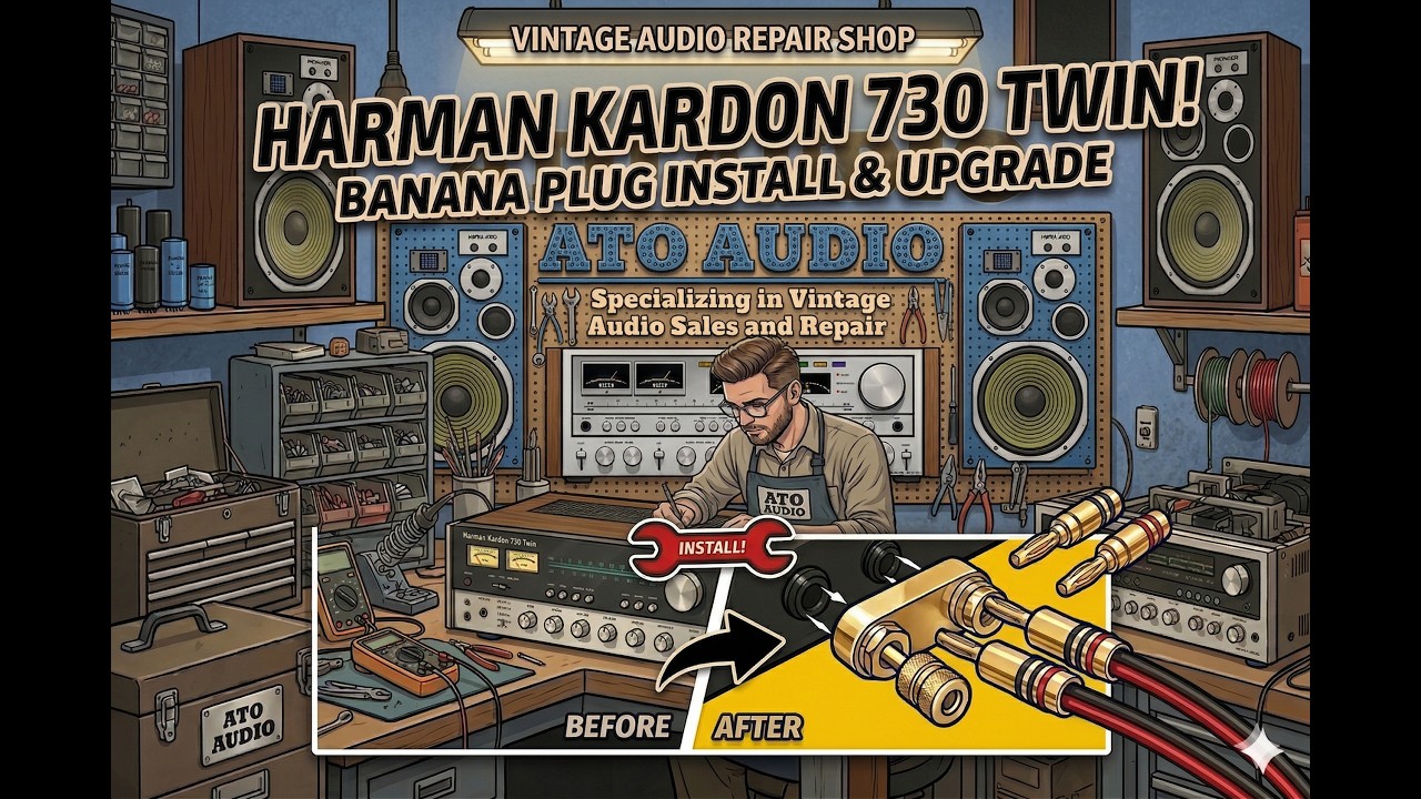 Harman Kardon 730 Twin Banana Plug Install/Upgrade - Complete