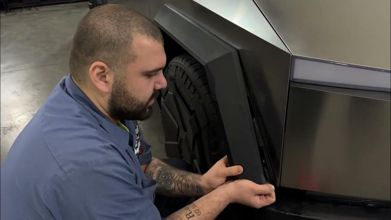 First Cybertruck How to remove fender flares. Horizontal Video YouTube