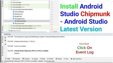 Install Android Studio Chipmunk - Android Studio Latest Version | install Chipmunk android studio