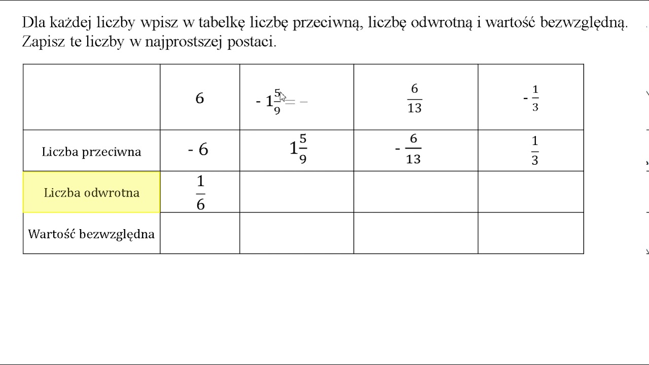 Połącz Odcinkami Liczby Przeciwne Odwrotne Uzupełnij Diagram Liczby Wpisz Słownie Odczytaj Hasło - Opieandanthony