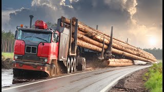 50 EXTREME Dangerous Huge Wood Logging Truck
