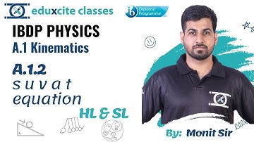 A.1 Kinematics IBDP Physics | A.1.2 suvat eq, uniform acc motion | Monit Sir- Eduxcite Classes