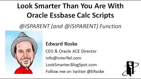 Essbase @ISPARENT Function
