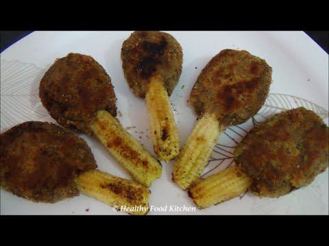 Cutlet Recipe-Evening Snacks Recipe in Tamil -Mushroom Cutlet Recipe-Mushroom Baby Corn Cutlet