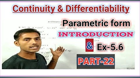 Class12th math ncert Ex-5.6 Q ( 1,2& 3) parametric form differentiation | #jitendra_pranami#calculus