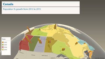 Territory and Population of Canada (2011-2015 data), video powered by MS Excel PowerMap