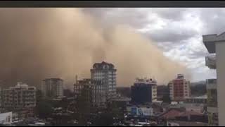 Dust storm in arusha kimbunga chekundu kime shangaza wakazi wa mji wa arusha tanzania