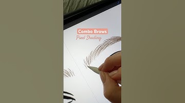 Using Procreate to practice Combo Brows with the Pixel Shading Brush 💖#microblading #nanobrows #pmu