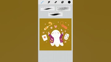 See below for my digital art brushes #procreatebrushes #illustrationprocess #cuteart #artist #ghosts
