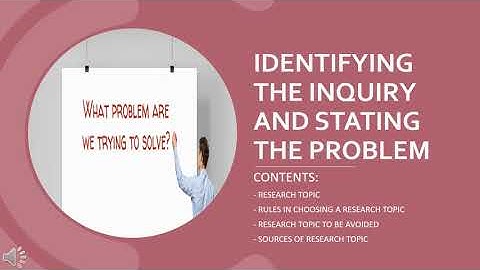 Identifying the Inquiry and Stating the Problem || Module 3 Practical Research 1
