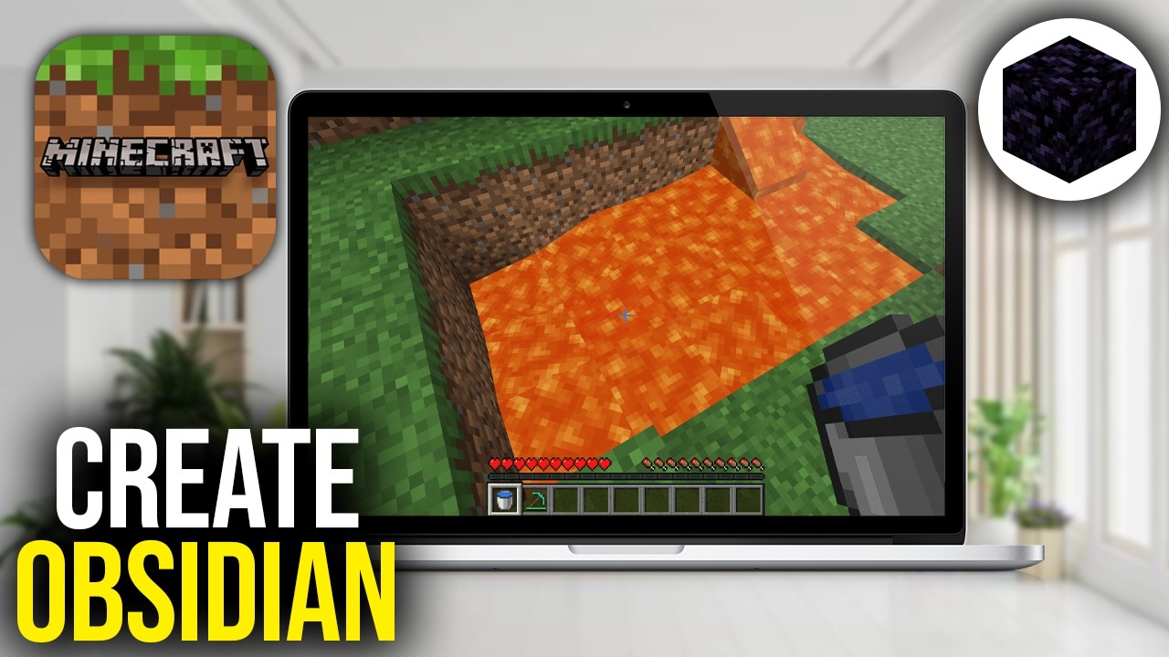 How To Make Obsidian In Minecraft - YouTube