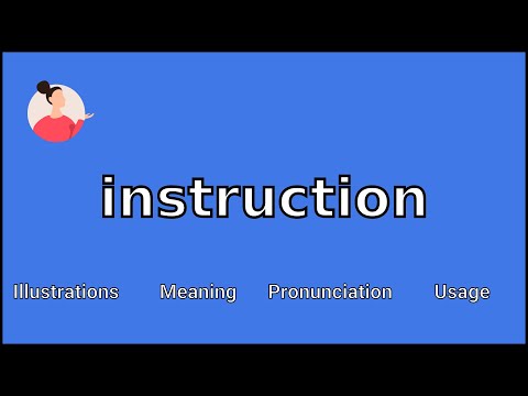 INSTRUCTION - Meaning