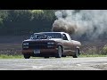 Detroit Diesel Custom Twin Turbos that’s Rollin’ Coal in a chopped and bagged ’89 Chev pickup.