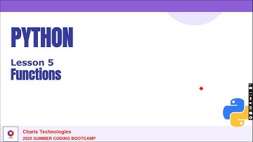 SCB 25 Python Lesson 5 - Functions