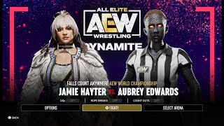 AEW: Fight Forever Jaymie Hayter vs Aubrey Edwards Falls Count Anywhere Match #aew #aewfightforever