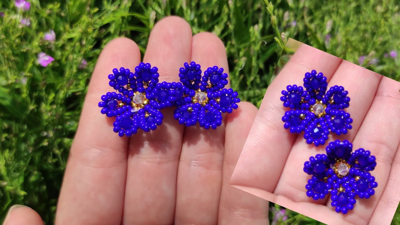 📍FLORES EN MOSTACILLA Y MURANO/ ARETES PEQUEÑOS EN MOSTACILLA