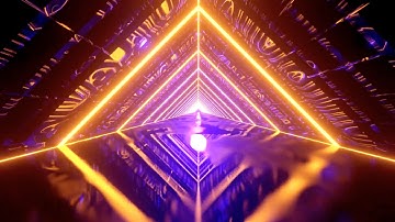 Neon Light Tunnel Loop Background I Abstract Glow Particles 4K Moving Wallpaper Background I