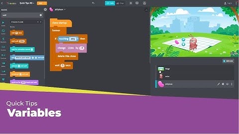 Tynker Quick Tips — Variables