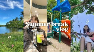 Summer break vlog 🍃- morning run, samgyupsal, fun days and playing guitar🎸🎶