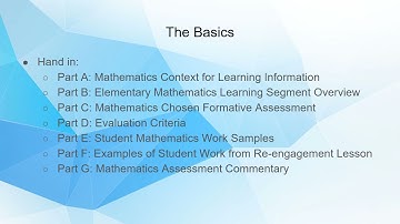 Video 1 edTPA Task 4 Elementary Literacy with Mathematics Overview and Context for Learning