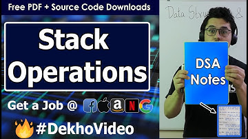 Push, Pop and Other Operations in Stack Implemented Using an Array