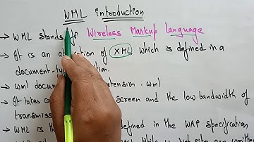 Wireless Markup Language | WML | WT | Web Technology | Lec-23 | Bhanu Priya